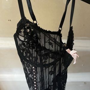 Black Lacy Corset Top